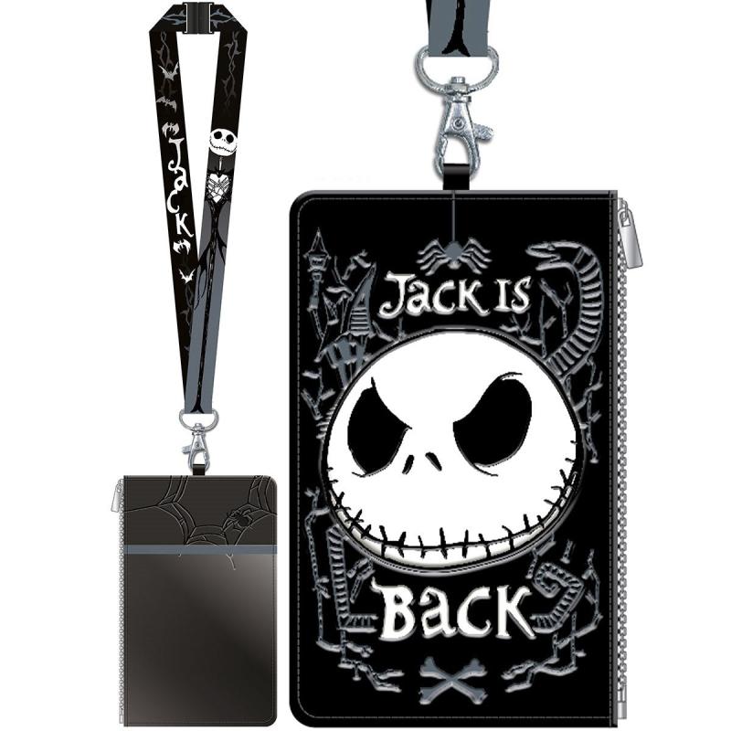 Ghost Skull Lanyard & Passport Holder ID Coin Pouch