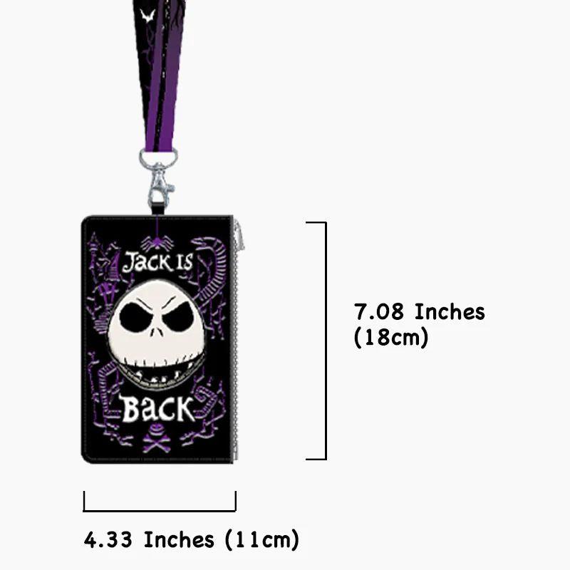 Ghost Skull Lanyard & Passport Holder ID Coin Pouch