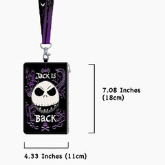 Ghost Skull Lanyard & Passport Holder ID Coin Pouch