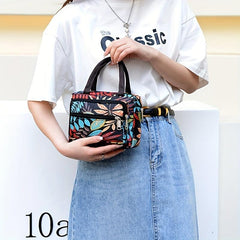 Vintage Pattern Square Zipper Satchel Bag
