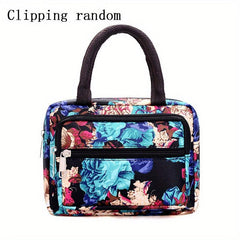 Vintage Pattern Square Zipper Satchel Bag
