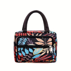 Vintage Pattern Square Zipper Satchel Bag