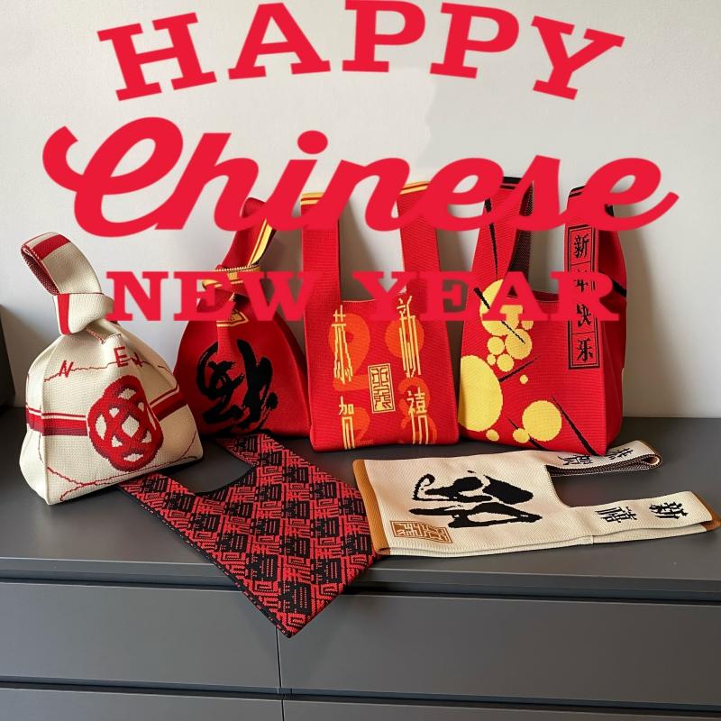 Chinese Stylish Bag Pattern Handbag Small Bag With Fixed Straps