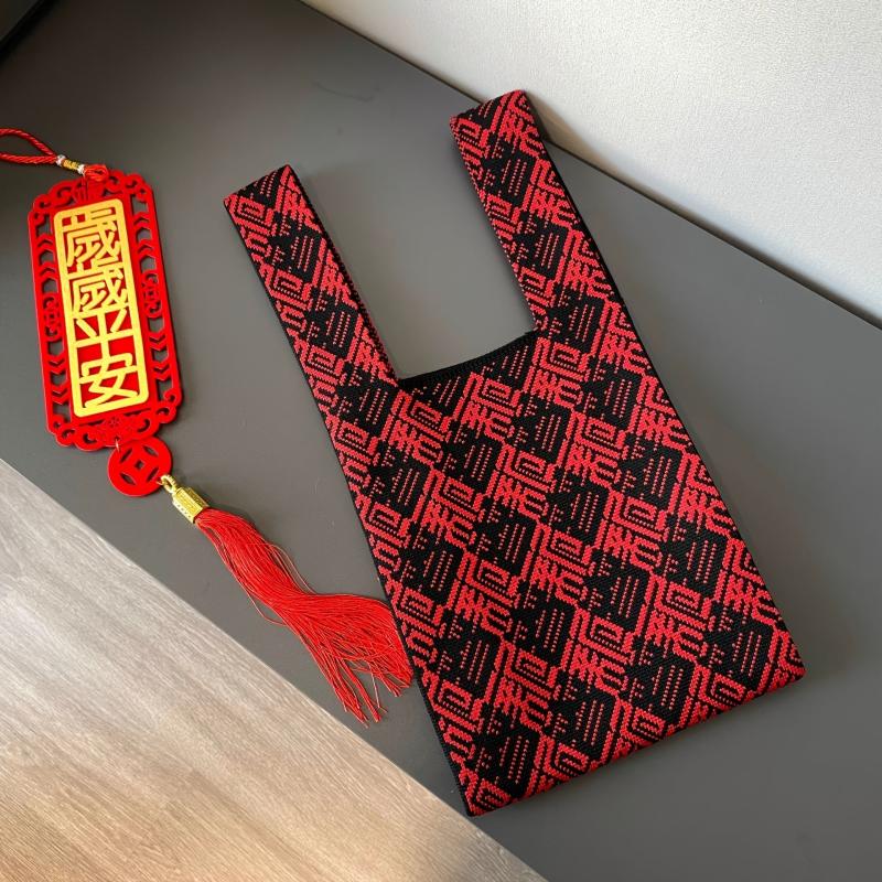 Chinese Stylish Bag Pattern Handbag Small Bag With Fixed Straps