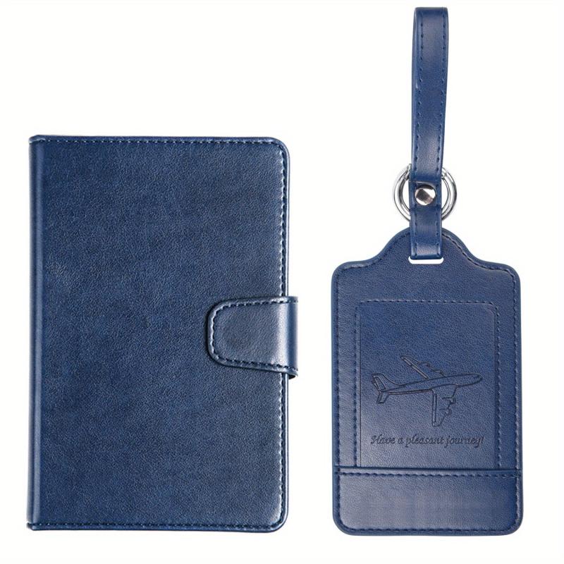 Leather Passport Holder and Luggage Tag Set