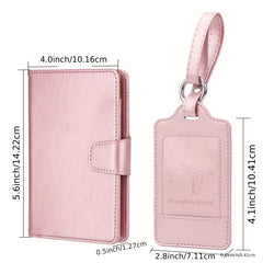 Leather Passport Holder and Luggage Tag Set
