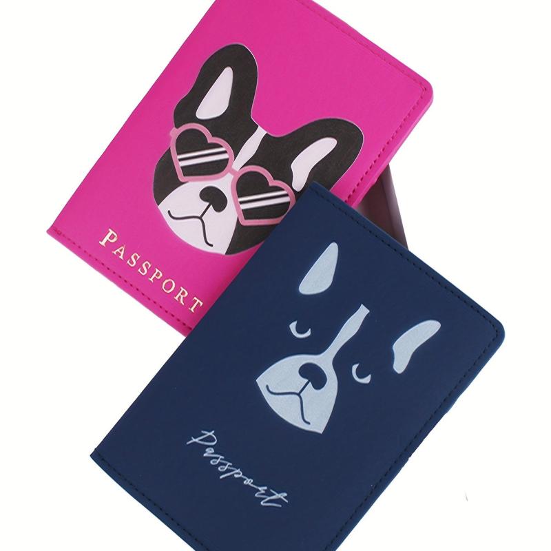 Cartoon Puppy Passport Holder Set