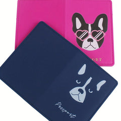 Cartoon Puppy Passport Holder Set