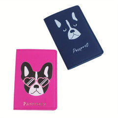 Cartoon Puppy Passport Holder Set
