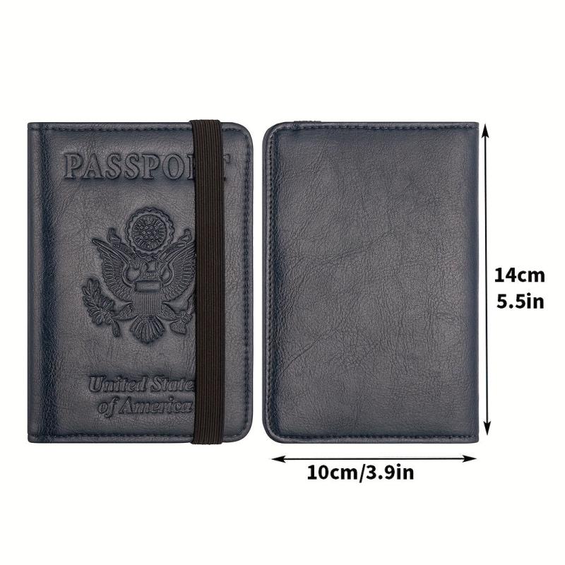 RFID Blocking Passport Case PU Leather Travel Holder