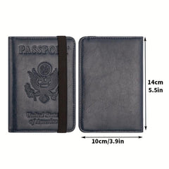 RFID Blocking Passport Case PU Leather Travel Holder