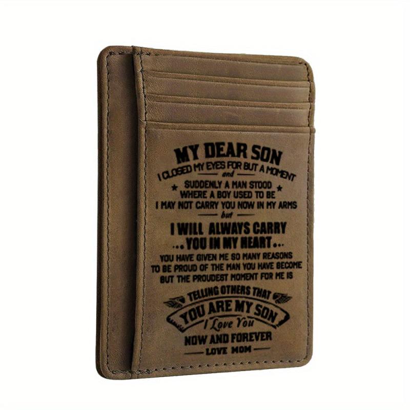 Vintage Leather Wallet Card Coin Holder for Son