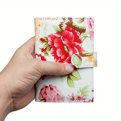 Floral PU Leather Passport Holder - Multifunctional Document Bag