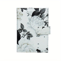 Floral PU Leather Passport Holder - Multifunctional Document Bag