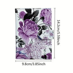 Floral PU Leather Passport Holder - Multifunctional Document Bag
