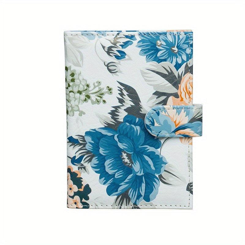Floral PU Leather Passport Holder - Multifunctional Document Bag