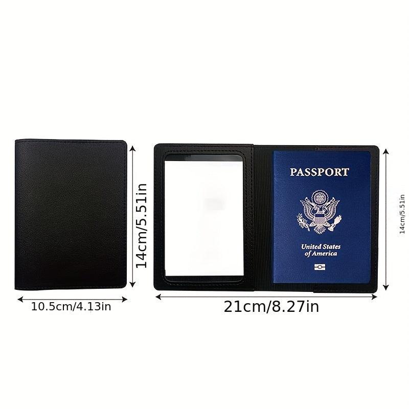 Dual Use PU Leather Passport Holder Cover