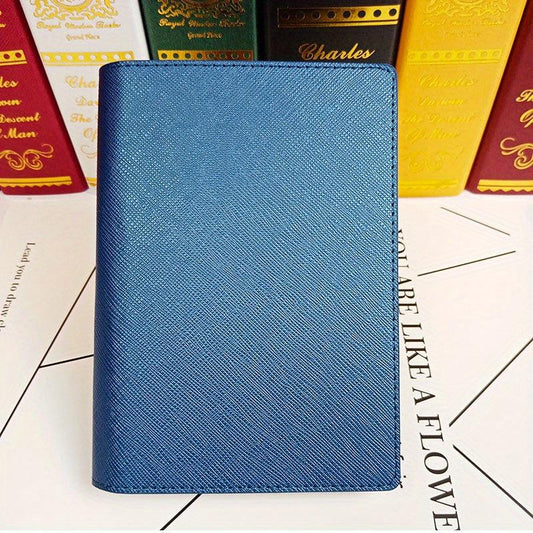 Concealed Buckle Passport Holder with Card Slots and Pen Insert