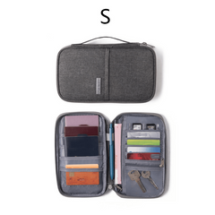 Canvas Travel Wallet & Passport Holder with Zipper