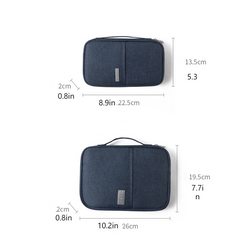 Canvas Travel Wallet & Passport Holder with Zipper