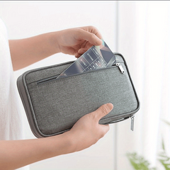 Canvas Travel Wallet & Passport Holder with Zipper
