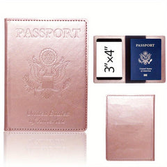 PU Leather Document Passport Holder Travel Ticket Protective Cover Bag
