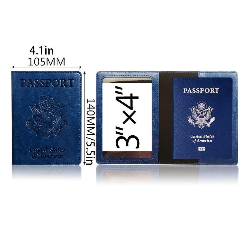 PU Leather Document Passport Holder Travel Ticket Protective Cover Bag