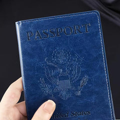 PU Leather Document Passport Holder Travel Ticket Protective Cover Bag