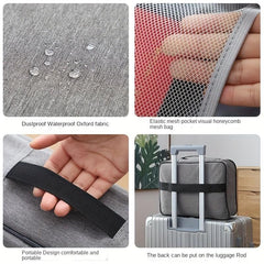 Document Bag w/ Lock 3 Layer File Water Resistant Zipper Storage Case
