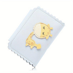 Mini Leather Keychain Giraffe Pattern Key Storage Bag Wallet
