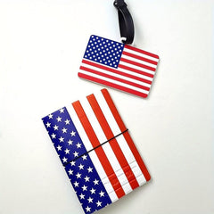 Flag Luggage Tag and Passport Holder Set - Travel Accessories