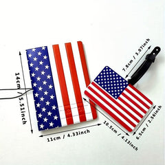 Flag Luggage Tag and Passport Holder Set - Travel Accessories