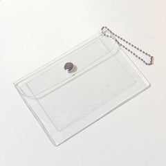 Small Transparent Coin Purse Wallet Button Card Bag