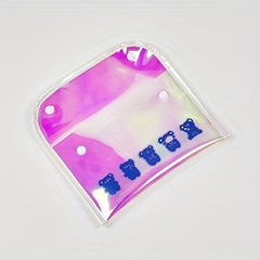 Cartoon Laser Passport Holder Small Portable Document Storage Bag