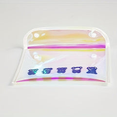 Cartoon Laser Passport Holder Small Portable Document Storage Bag