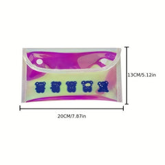 Cartoon Laser Passport Holder Small Portable Document Storage Bag
