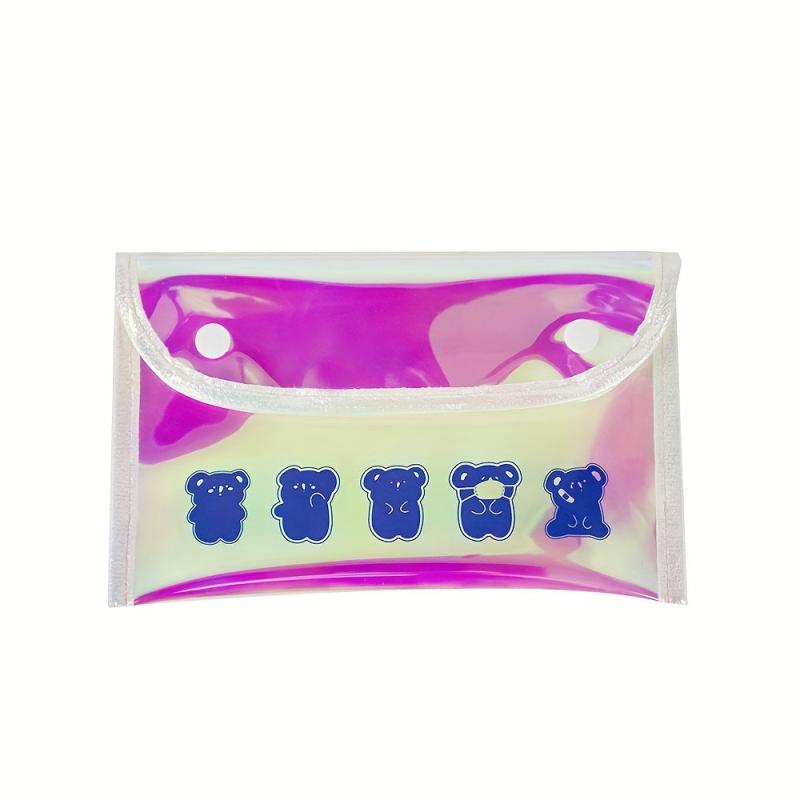 Cartoon Laser Passport Holder Small Portable Document Storage Bag