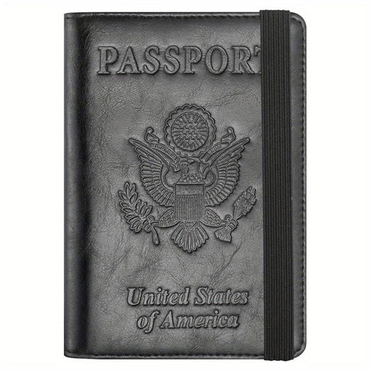 RFID Anti-theft Passport Holder PU Leather Classic Travel Holder