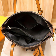 Letter Print Tote Bag Shoulder Handbag for Women