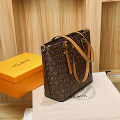 Letter Print Tote Bag Shoulder Handbag for Women