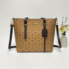 Letter Print Tote Bag Shoulder Handbag for Women