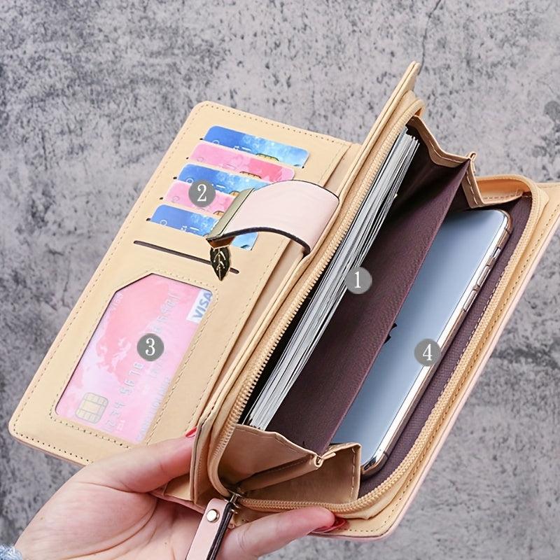 Hollow Leaves Long Wallet Clutch Coin Purse Credit Card Holder