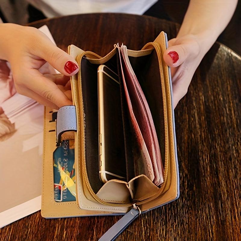 Hollow Leaves Long Wallet Clutch Coin Purse Credit Card Holder