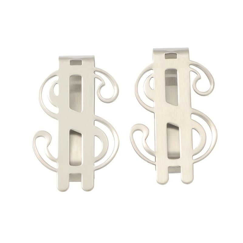 Dollar Symbol Card Holder Metal Cash Clip Portable Money Clip