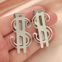 Dollar Symbol Card Holder Metal Cash Clip Portable Money Clip