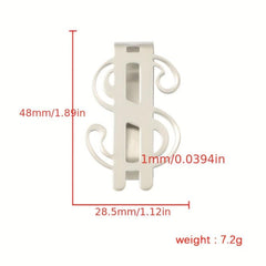 Dollar Symbol Card Holder Metal Cash Clip Portable Money Clip