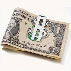 Dollar Symbol Card Holder Metal Cash Clip Portable Money Clip