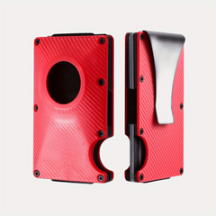 Slim Card Holder With AirTag Holder RFID Blocking Minimalist Card Holder