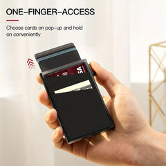 Aluminum Card Holder Pop Up RFID Blocking