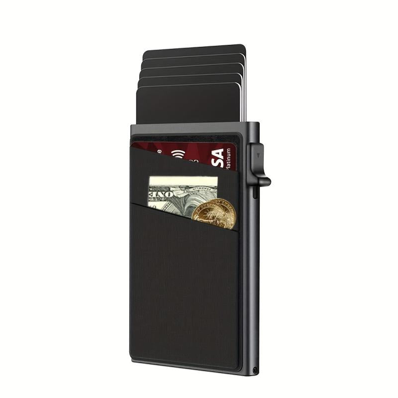 Aluminum Card Holder Pop Up RFID Blocking